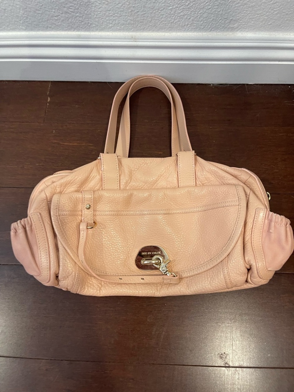 see by chloe peach/nude/blush shoulder bag